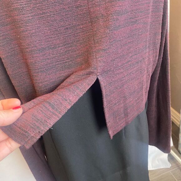 RD Style Knit Longsleeve Tee w/ Tiered Back Tunic Legging Friendly Women’s Large - Picture 3 of 8